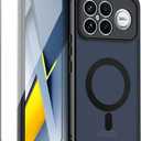 QUIETIP Magnetic Case for Poco F8 Ultra with Screen Protector,[Compatible with MagSafe] Translucent Matte Drop Protection Cover,Black