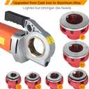 Electric Pipe Threader, Upgraded Pipe Threading Machine Uses Pure Copper Motor, Portable Handheld NPT Threader Kit with 6 HSS Dies 1/2"-2"