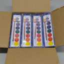 36 Pack Watercolor Paint Set, Washable Watercolor Paint Bulk for Kids, Water Color Paint with Paint Brushes, Ideal Gifts for Party Favors, School Supplies & Classroom Prizes, Art Activities, 8 Colors