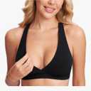 Nursing Sleep Bras for Breastfeeding Crossover Wireless Maternity Bralette Comfy Small
