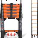Telescoping Ladder,10.5FT Quick Folding Aluminum Extension Ladder for RV/Home/Outdoor, 330lbs Max Load