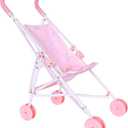 Baby Doll Stroller Toy for Girls - Foldable Lightweight Pretend Baby Stroller for Dolls with Safety Straps - Realistic Doll Carriage for 18 to 20 Inch Dolls