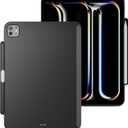 MAGEASY CoverBuddy Lite for M4 iPad Pro 11" (2024) - iPad Pro Case Compatible with Magic Keyboard for iPad Pro (M4), with Apple Pencil Pro Pencil Holder - Black