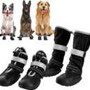 OneTigris Waterproof Grip Dog Shoes,Anti-Slip Dog Socks Boots,Pathfinder Dogs Booties Paw Protectors for Hardwood Floor,Indoor and Outdoor for Small Medium Large Dogs (#6(Length:3.60"; Width:2.56"))