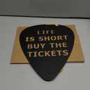 Rajukit Metal Guitar Pick Wall Decor Art  Unique Music Wall Art with Inspiring Life is Short. Buy the Tickets Inscription  Metal Wall Art Guitar Decor for Thanksgiving, Christmas