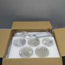 39.4" Kitchen Island Lighting, 5 Lights Clear Glass Pendant Light Fixtue, Chrome Linear Metal Chandelier for Dining&Living Room Foyer,Height Adjustable,E26 Socket