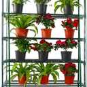 Worth Garden 50% Extra Wide Mini Greenhouse 5 Tier Portable Plant Green House 40in Wide -Sturdy Gardening Shelves with PVC Cover - Indoor & Outdoor Wheatgrass Growing - 19x40x75