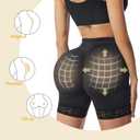 Women Bigger Butt Enhancer Butt Lifter Padded Lace Shapewear Control Panties Seamless Thicker Fake Buttock Underwear (Black, L)