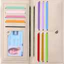 Tipmile Slim Wallet for Women, RFID Blocking Credit Card Holder, Ladies Bifold Wallet with Zipper, Beige