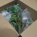 Thiccywoov 2 Pack 4ft Artificial Purple Lilac Flower Tree Realistic Blooming Flower Plant Fake Potted Artificial Tree for Home Garden Lawn Porch Patio Indoor Outdoor Decor