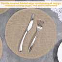 48 Pcs Round Burlap Placemats Bulk, 12 Inch Rustic Farmhouse Burlap Placemats Round Heat Resistant Jute Placemat for Kitchen, Dining, Tables, Wedding, Party
