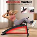 BODY RHYTHM Sit Up Bench with 4 Adjustable Heights and Reverse Crunch Handle, Curved Ab Workout Bench for Home Gym, Adjustable Weight Bench for Core Workouts and Decline Bench Press, Suitable for Individuals Up to 5.9ft Tall.