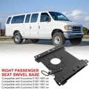 Passenger Seat Swivel Base Compatible with Ford Econoline E150 E250 E350 E450 1997-2025 360 Rotation Heavy Duty Rust Proof Seat Swivel Base Mount Plate