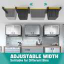 EVERHANGER Ceiling Storage Rack, Heavy Duty Overhead Garage Storage Rack, Adjustable Ceiling Bin Storage System, 6 Sets for 5 Bins, 26 Inch
