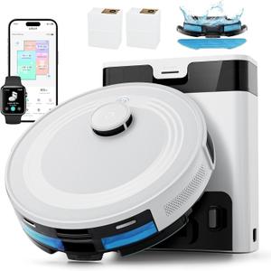 Lefant M2 Pro Robot Vacuum and Mop, 5500Pa Self-Emptying LiDAR Vacuum | Robotic Vacuum & Mop with LiDAR Navigation, PSD Obstacle Avoidance, Multi-Floor Mapping, 140min Battery, WiFi/Alexa