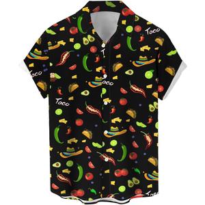 Men's Cinco De Mayo Shirt Funny Short Sleeve Button Down Mexican Shirts Large