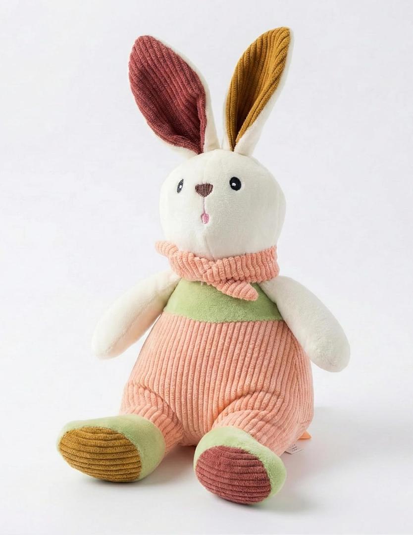 Furry Tales Bailey Bunny  Soft Corduroy Plush Stuffed Animal for Toddlers & Kids  Cute Cuddly Bunny Toy Perfect Christmas for Kids and Grandkids  14 Inches (Green)