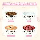 Disposable Pet Food Bowls, White Thickened Pet Bowls in Bulk, Cute Patterns, Suitable for Dry/Wet Food, Puppies, Kittens (100-PACK)