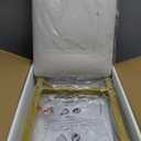 KAI-ROAD Small Vanity Stool, Cute Vanity Stools with Cushion, White Gold Makeup Vanity Chair for Small Spaces, Living Room, Bedroom, Bathroom, Entryway, Ottoman Foot Rest for Couch Sillas Modern