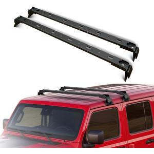 for JK JL JT XJ 200 LBS Roof Racks Cross Bars Compatible with 2007-2026 Jeep Wrangler JK JKU JL JLU Gladiator JT & 1984-2001 Jeep Cherokee XJ Hardtop, Roof Rail Crossbars Cargo Carrier (2 PCS)
