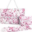 Empty Mahjong Tile Bag for Mahjong Set,Mahjong Bag The Perfect Mahjong Gifts for Women,Mahjong Bags for Tiles and Racks,Mahjong Rack Bag for American Mahjong Tile Set (Pink)