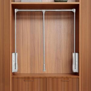 jxgzyy Pull Down Closet Rod Adjustable Width 35''-48'' Wardrobe Closet Lift for Clothes Cabinet Aluminium Alloy Clothing Rail Storage System Space Saving for Bedroom Cloakroom