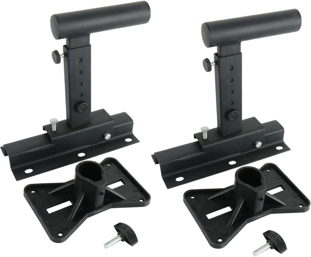 Yaeccc Pair of Speaker Wall Mounts, Universal Bookshelf Speaker Mounting Bracket, 66 Lbs Max Capacity, Black