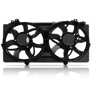Engine Radiator Cooling Fan Assembly Compatible with Camaro 2010-2011 V6 3.6L Replace 92218319 92218321 621-436 Dual Electric Fan Control Module with Shroud Motor