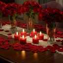 Pack of 12 Flameless LED Tealights Candle, Battery Operated LED Tealights Candles for Party,Events,Wedding use (Red), S1012R