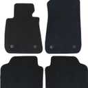 GXARTS 4 PCS Both Front & Rear Sedan Floor Mats Carpets Black Compatible with BMW E90 3-Series E91 328i 335i 335is M3 2006 2007 2008 2009 2010 2011 Anti- Slip