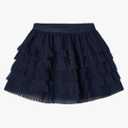 Pleated Tulle Skirt for Girls Navy Size Unknown(M-L)