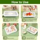 Rolled Ice Cream Maker Kit for Home, DIY Ice Cream Roll Pan with Scrapers, No Machine Required, Fun Ice Cream Maker for Kids, Family, Parties and Summer Desserts (White, M-8.85x6.88 Inch)