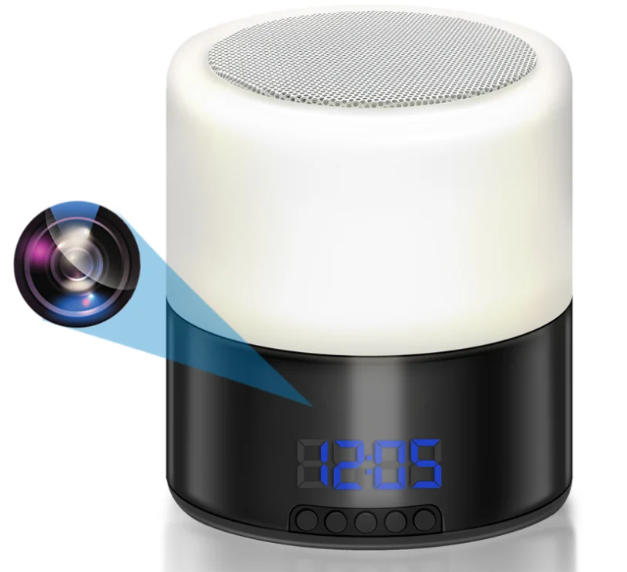 Wi-Fi camera in Bluetooth speaker with motion detection and night light
