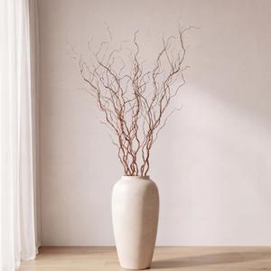 Thiccywoov 12 Pcs Real Dried Willow Branches 47.2 Inches Natural Curly Willow Twig for Decorative Large Floor Vases Craft DIY Floral Arrangements Centerpiece Rustic Wedding Garden Home Decor