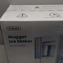 Gevi Adella Gemi Nugget Ice Maker Countertop, Chewable Pellet Ice Machine with Portable Ice Basket Large Side Tank Self-Cleaning for Home Kitchen Office Party