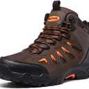 SHULOOK Men's Waterproof Hiking Boots Non-Slip Lightweight Mid Top Ankle Boot Breathable Hiker Trekking Shoes Size 14