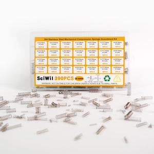 390-Piece Compression Spring Assortment Kit, 28 Sizes Small Springs Set, Stainless Steel Rust-Resistant Mechanical Mini Springs for Hobby Crafting and DIY Repair Project
