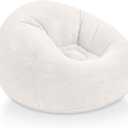 Inflatable Bean Bag Chairs for Adult Blow up Chairs Lazy Sofa Folding Portable Inflatable Chair for Movie Outdoor Room Bedroom Reading Camping(Beige)
