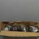 Lanpn 12 Pcs 4" Large Christmas Balls Ornaments, Outdoor Xmas Tree Hanging Decorations, Shatterproof Christmas Ball Ornament Set for Home Winter Holiday, Assorted Relief Pattern, Black & Gold