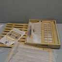 altCooking Hub Bamboo Storage Bin - Multipurpose, Stackable Open Front Storage Bin with Bamboo Serving Tray Lid for Kitchen & Pantry - Stylish Lattice Design