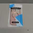 NITITOP Compatible with iPhone 16 Plus Case Cute Clear Glitter [Compatible for MagSafe] Plating Heart Sparkle Bling Magnetic Girl Women Electroplated Frame Camera Protection Back Cover - Pink