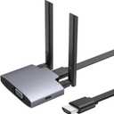 Wireless Display Adaptor - 1080p Wireless HDMI Display Dongle Adapter, Plug and Play, for Laptop, PC, Smartphone to HDTV Projector Monitor (silvery)