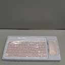 Bluetooth Keyboard and Mouse Combo for iPad - 9.72" Rechargeable Wireless Keyboard & Mouse, Type-C Charging, Perfect for On-The-Go Professionals (Pink)