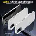 SPIDERCASE for iPhone 14 Case/iPhone 15 Case, [15 FT Military Grade Drop Protection][Non-Slip] 2 Pack [Tempered Glass Screen Protectors+Camera Lens Protectors] Heavy Duty Shockproof Case,Frosted Clear