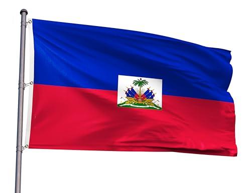 Haiti Extra Large Flag 6x10FT Giant Haitian National Polyester Printed Latin America Flag With 3 Grommets For Haitian Themed Festival Event Parade Party Heritage Hispanic Month Decoration