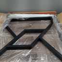 HOMISSUE 63-inch Executive Desk, Large Home Office Desk with Engineered Wood Tabletop and Metal Frame, Rustic Writing Desks with Sturdy Structure, Computer Desks for Home Office, Study Room, Brown