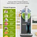 Slushie Machine: Slushy Machine for Home Use with 7 Preset Programs & Auto Cleaning Function, Frozen Drink Maker Easy to Make Slush Margarita Frapps Cocktail & More, 4H Fresh (Premium Silver)