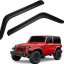 Rain Guards Compatible with 2018-2025 Jeep Wrangler JL 2-Door,Tape-On Side Window Visor Wind Deflector Vent Visors Car Accessories
