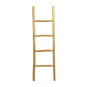 Deco 79 Teak Wood Handmade Ladder 4 Rack, 17' x 2' x 59', Brown