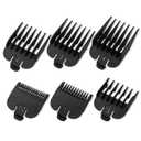 Clipper Guards Set Compatible with Most Wahl Clippers, Clipper Guides Replacement - 1/16" to 1/2", 6 Piece Set, Black Color